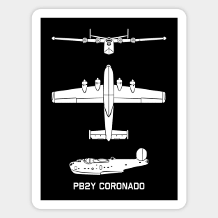 PB2Y Coronado American WW2 Flying Boat Patrol Bomber Silhouettes Gift Magnet